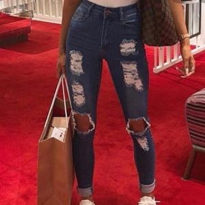 Say yes to distress fashion nova jeans